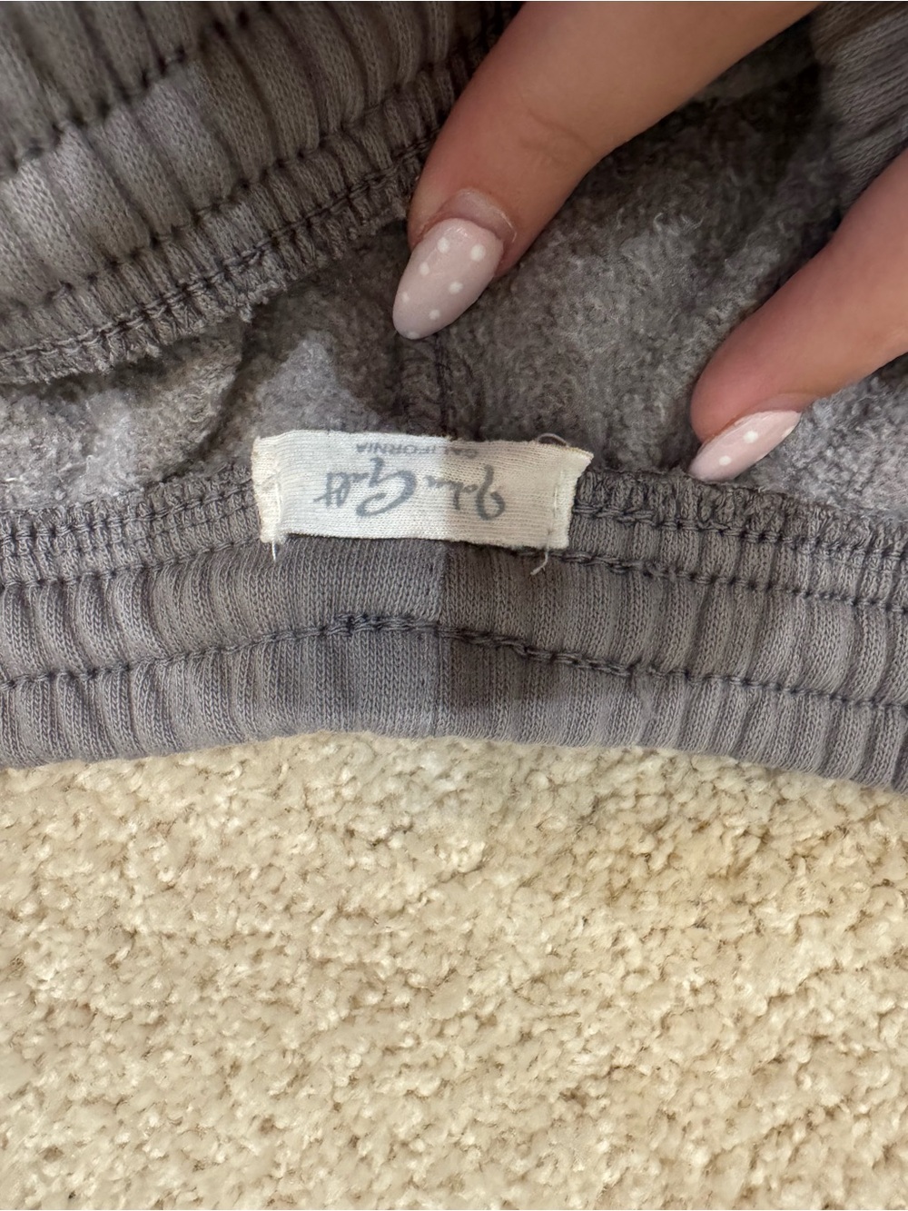 Brandy Melville Gray Straight Leg Sweatpants